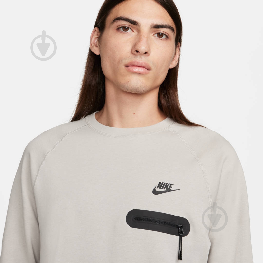Свитшот Nike M NK TECH LS TOP FD9880-012 р.L серый - фото 3 Свитшот Nike M NK TECH LS TOP FD9880-012 р.L серый - фото 3