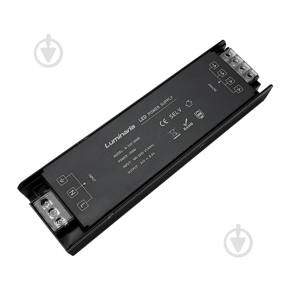 Преобразователь напряжения Luminaria 24 В 200 Вт IP20 B-24V-200W LED драйвер - фото 1 Преобразователь напряжения Luminaria 24 В 200 Вт IP20 B-24V-200W LED драйвер - фото 1