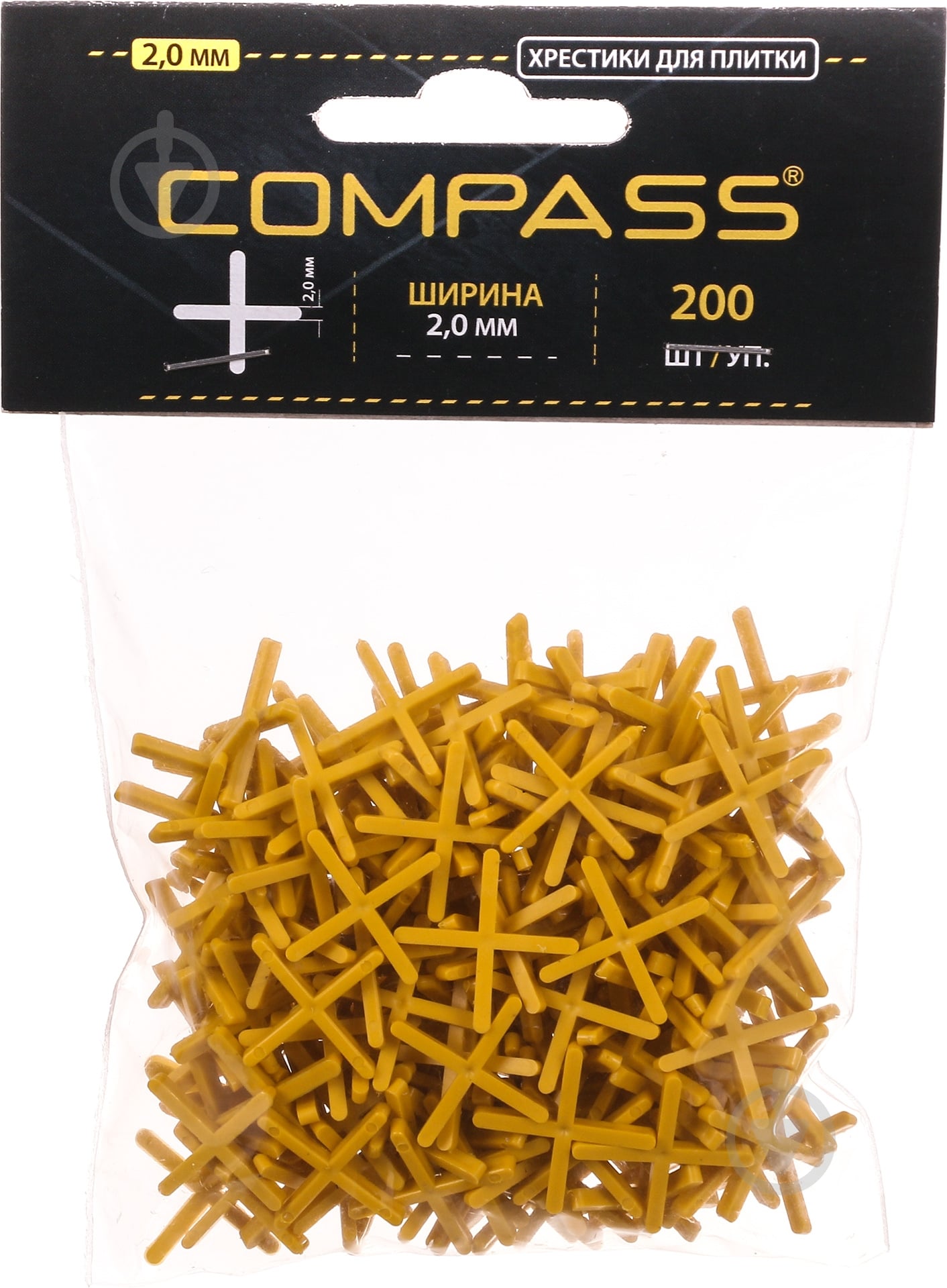 Крестики для плитки Compass 2 мм 200 шт./уп - фото 1