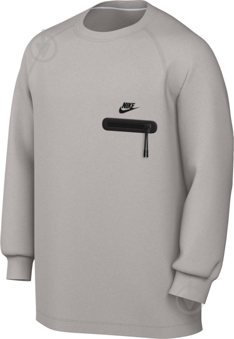 Свитшот Nike M NK TECH LS TOP FD9880-012 р.S серый - фото 7