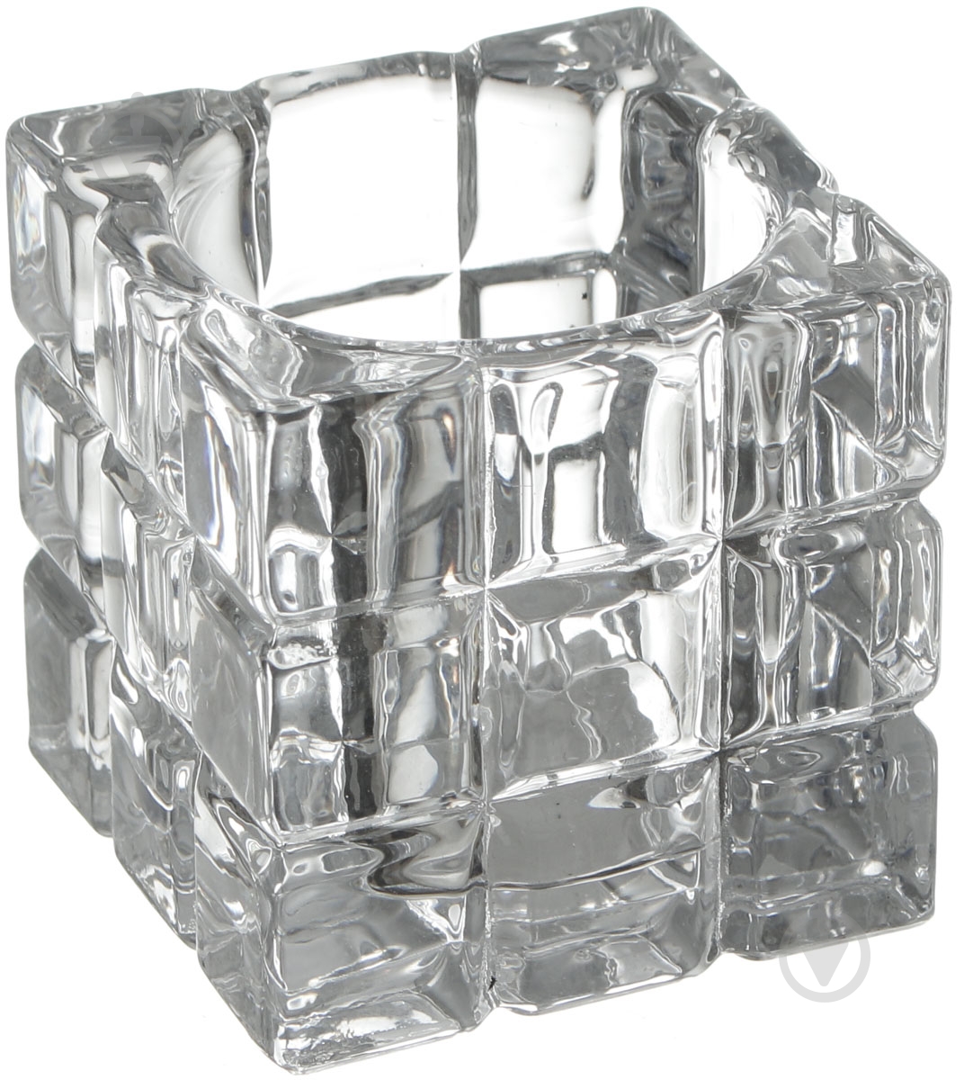 Свічник Square скло 6x6x6 см - фото 1 Свічник Square скло 6x6x6 см - фото 1