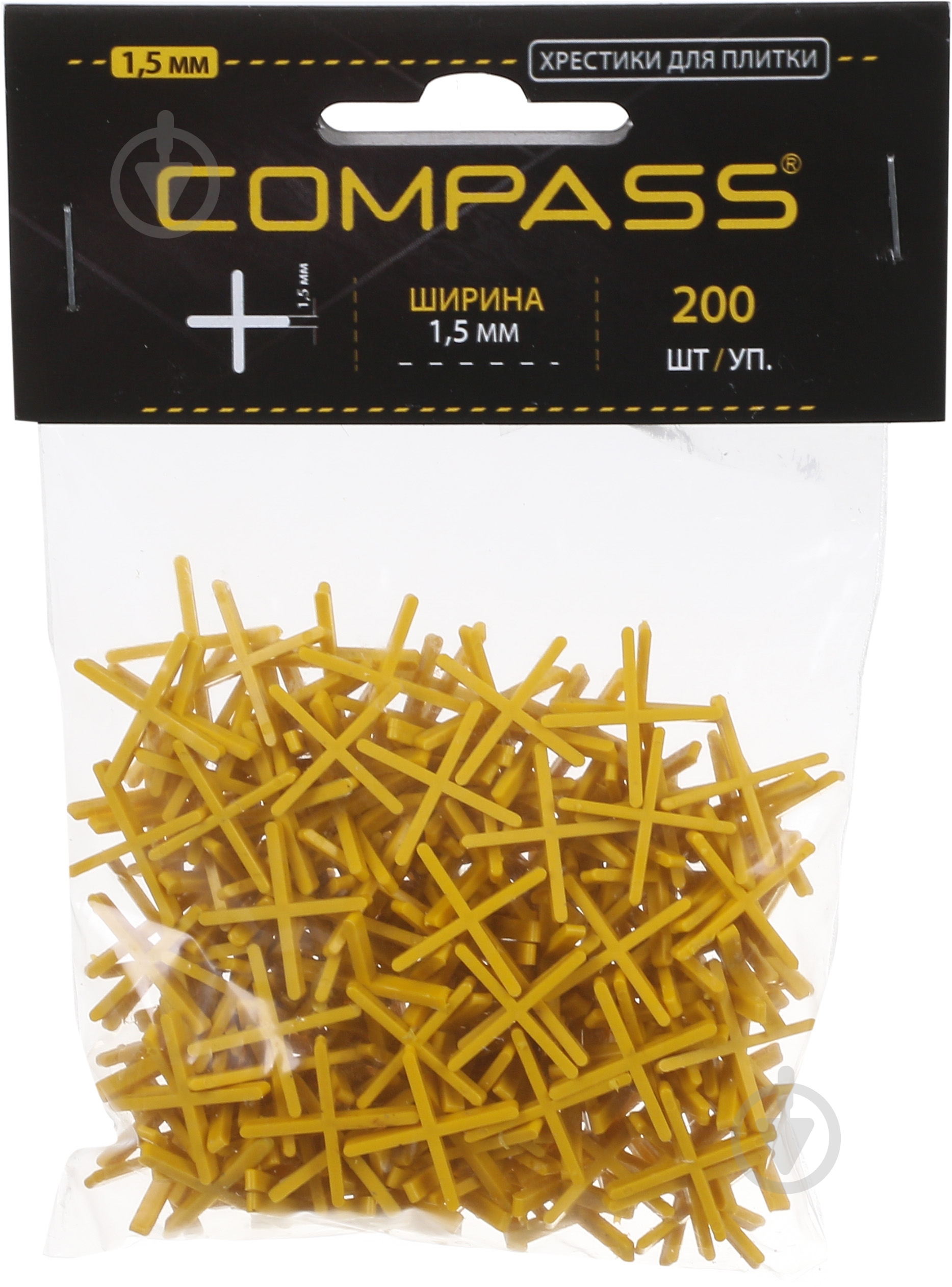 Крестики для плитки Compass 1,5 мм 200 шт./уп - фото 1