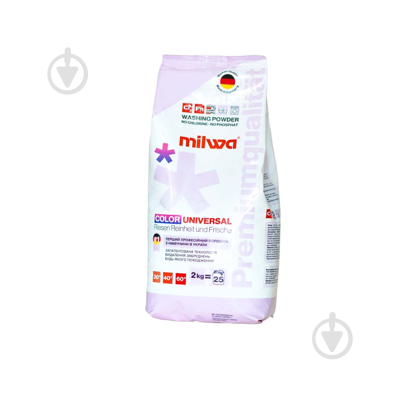 Пральний порошок для машинного та ручного прання Milwa Color Universal 2 кг — фото 2