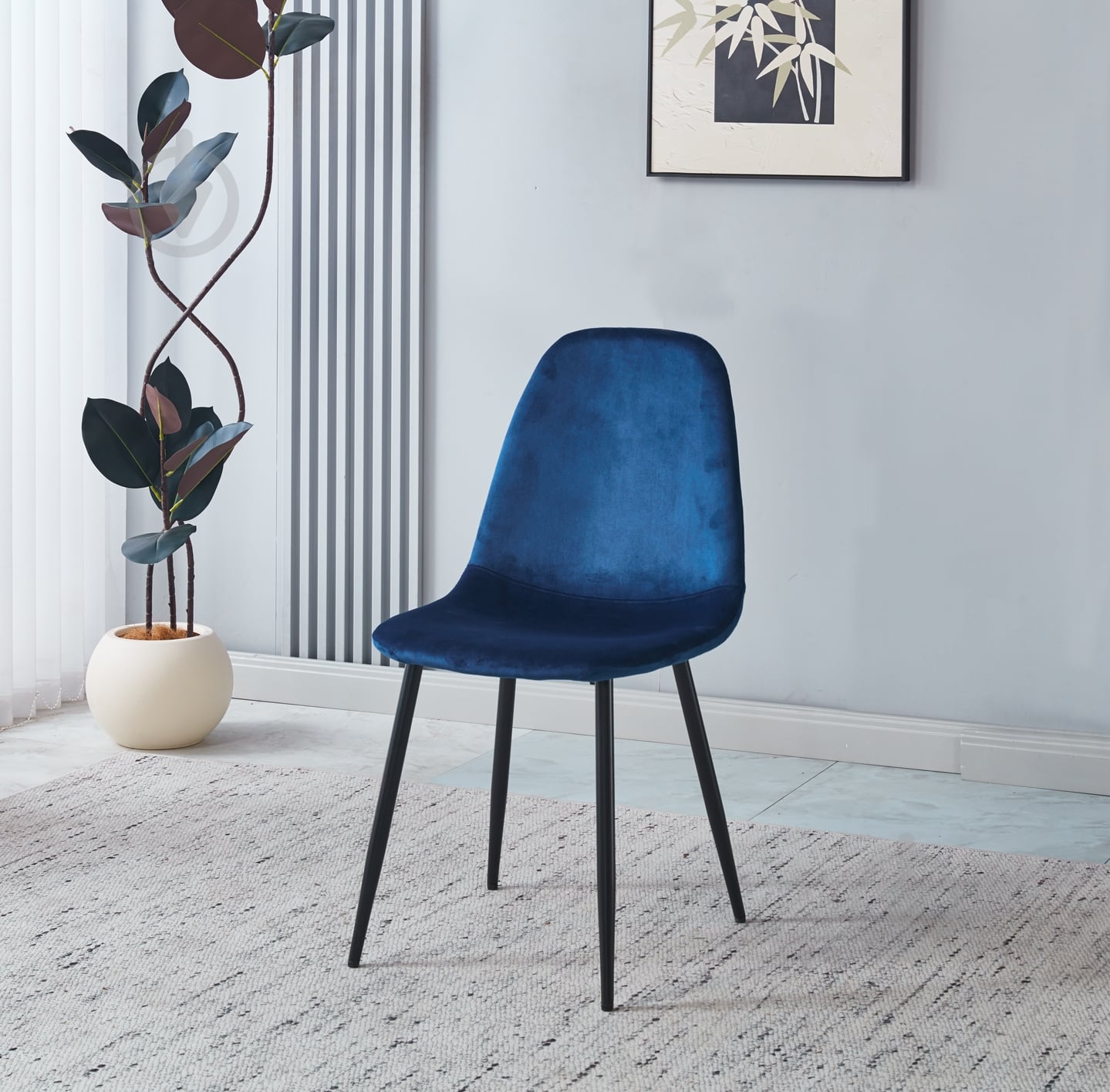 Стул Fly FS-20 Blue-49 синий / черный - фото 6