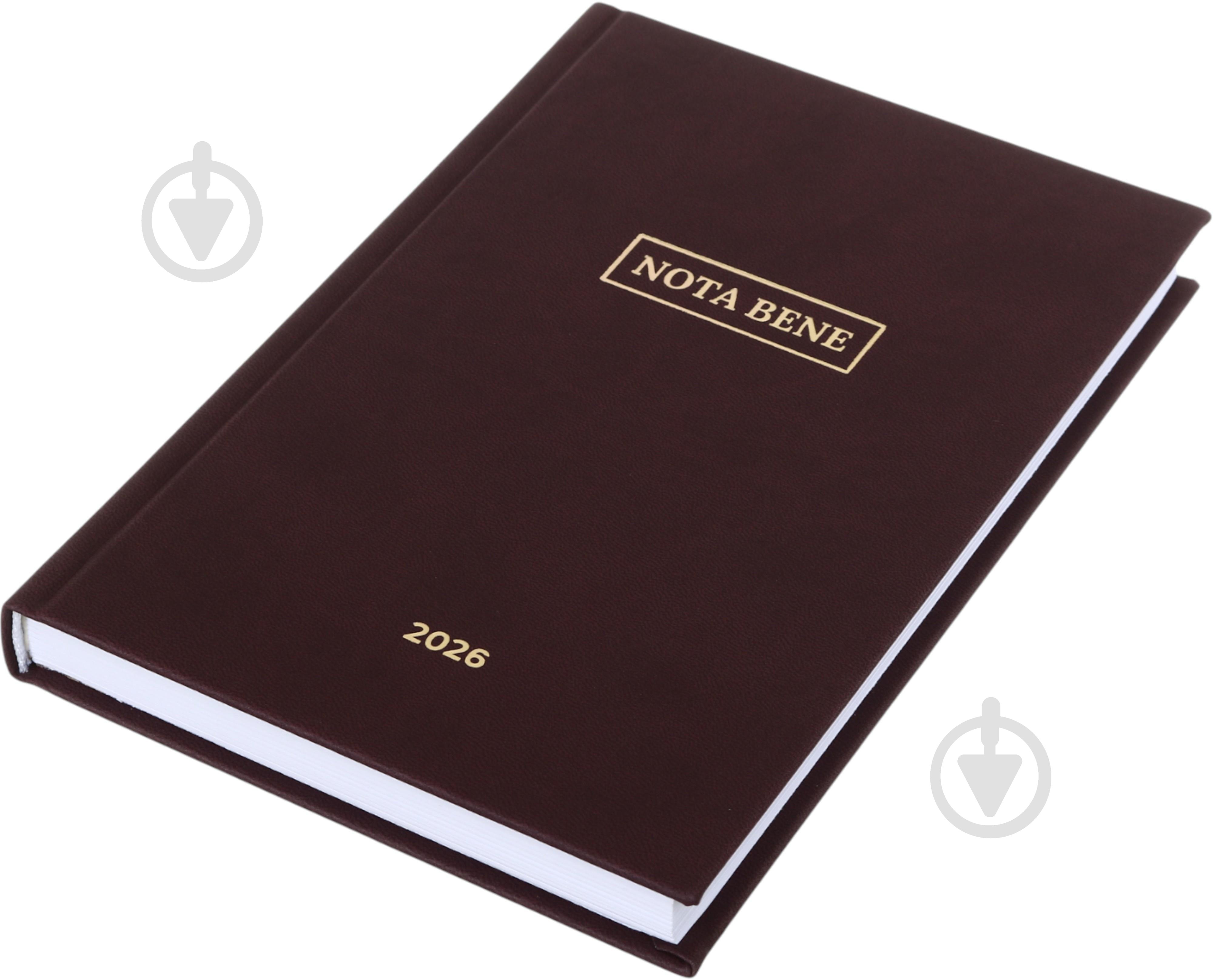 Дневник датированный Nota Bene A5 2026 бордовый - фото 2