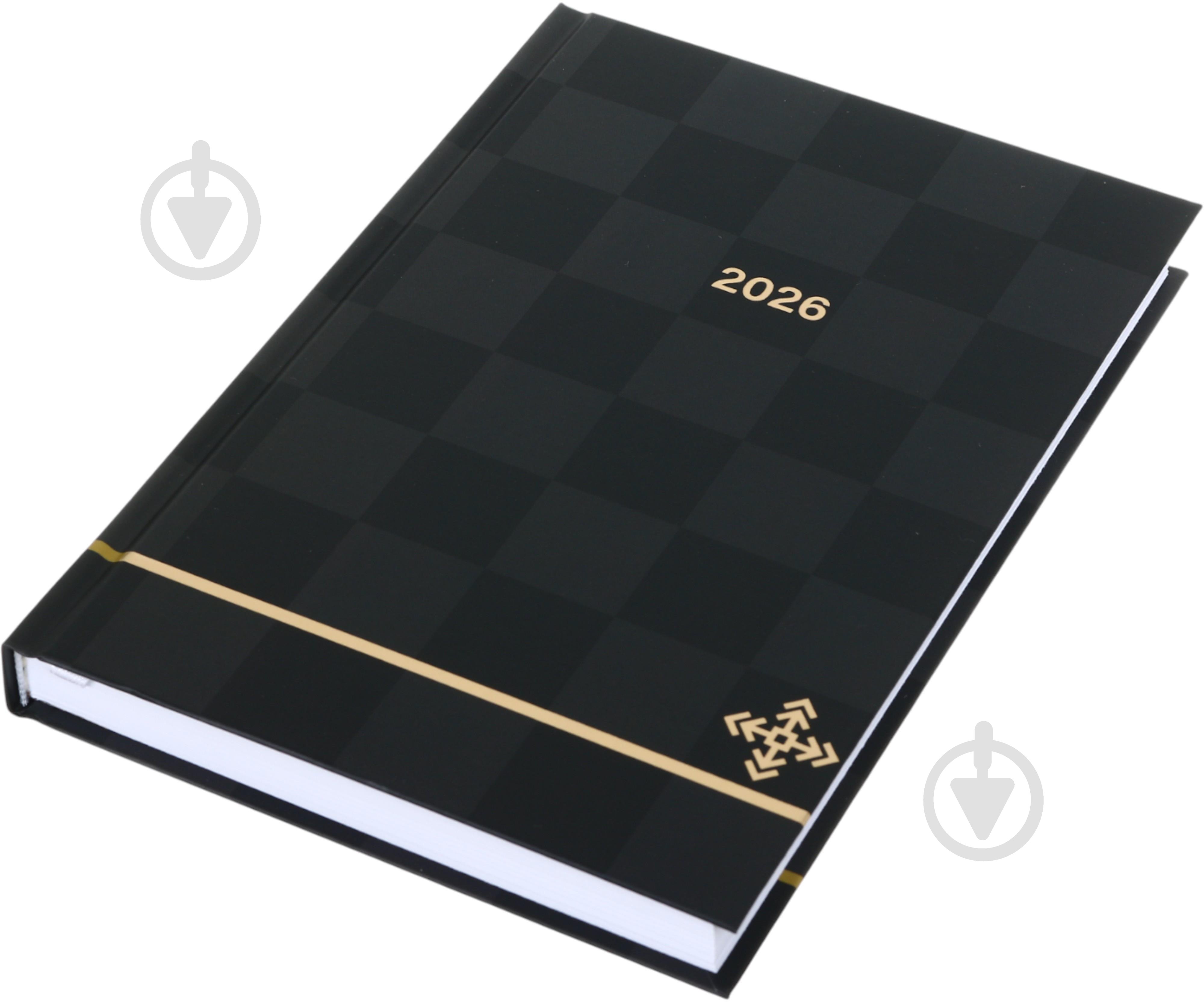 Щоденник датований Україна Nota Bene A5 2026 сірий із чорним - фото 2