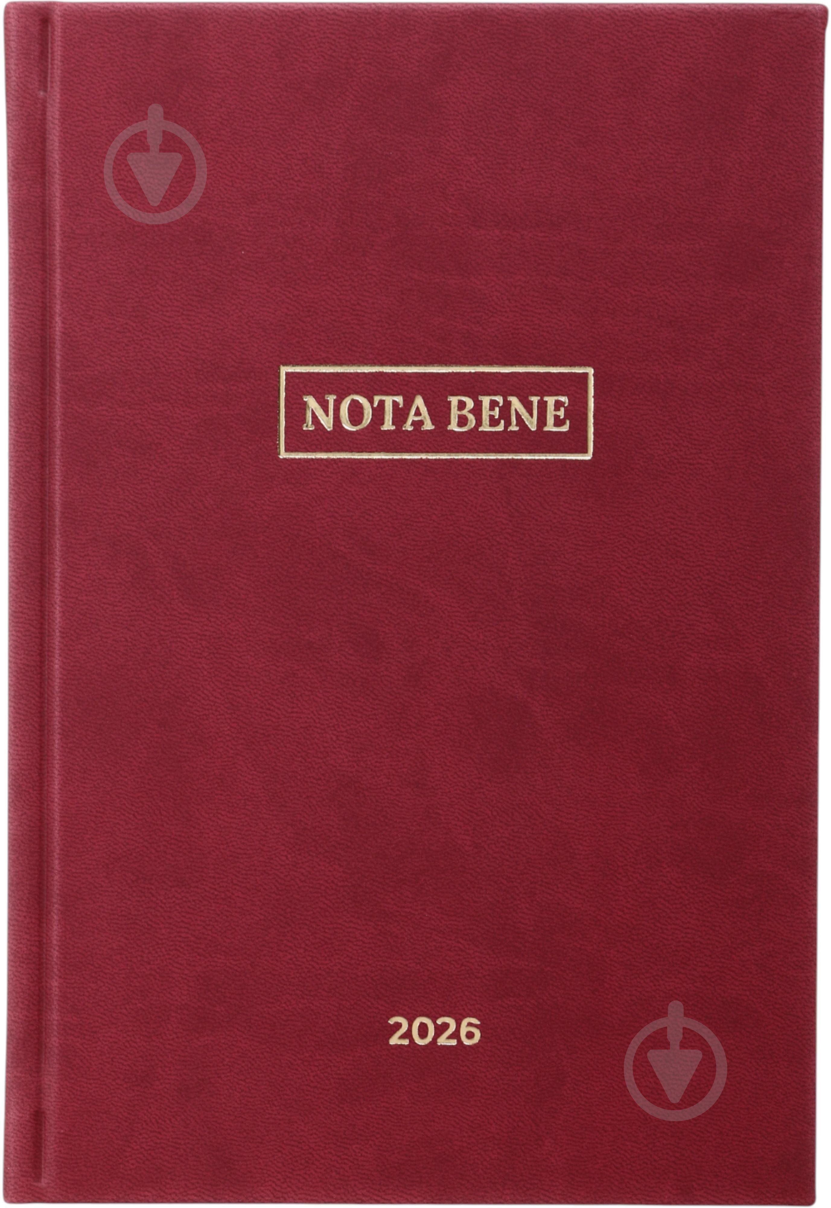 Дневник датированный Nota Bene A5 2026 красный - фото 1