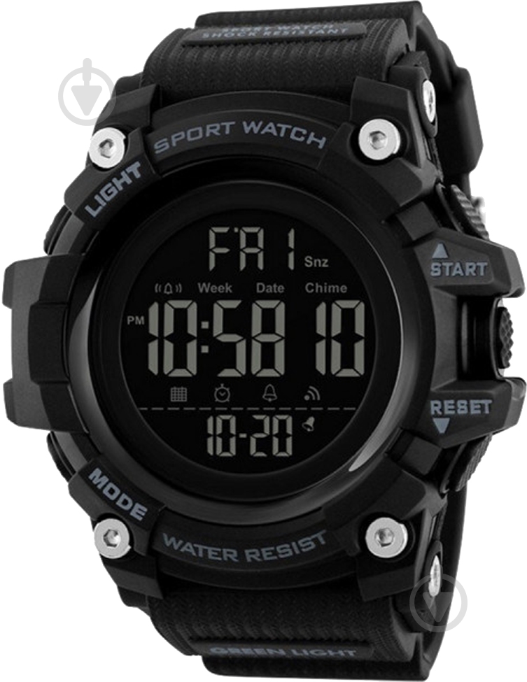 Наручний годинник Skmei 1384 black (1384BOXBK) - фото 1