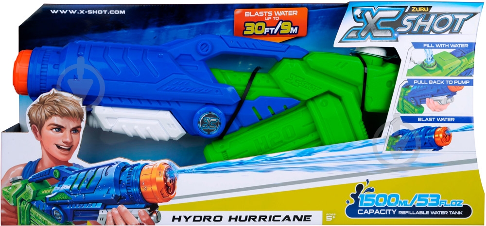 Бластер водный Zuru X-Shot Hydro Hurricane 5641 - фото 2