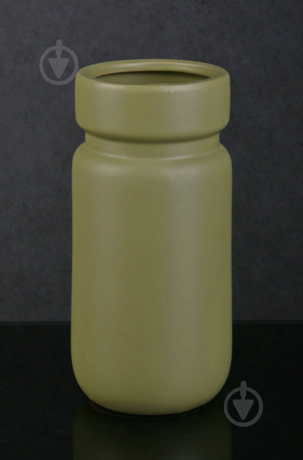 Ваза керамическая Luna Classic 11х11х22,5 см 22,5 см зеленая - фото 1