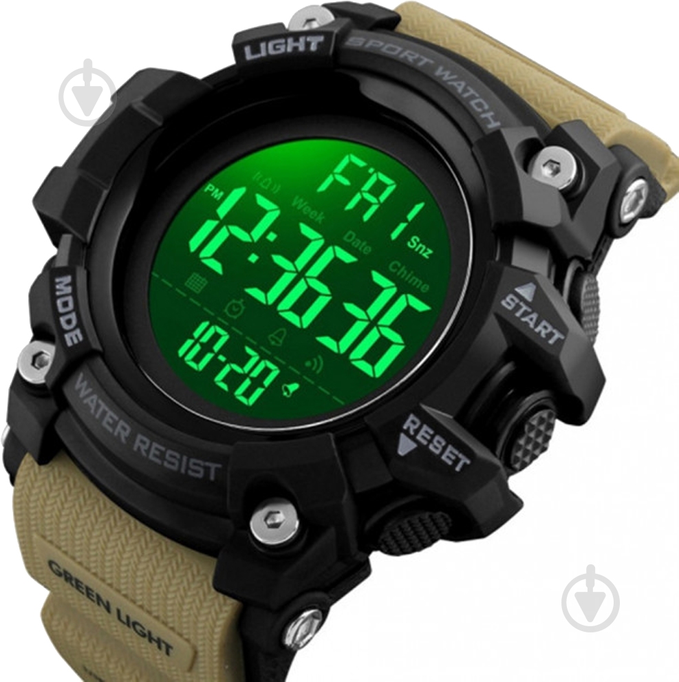 Наручний годинник Skmei 1384 khaki (1384BOXKH) - фото 2