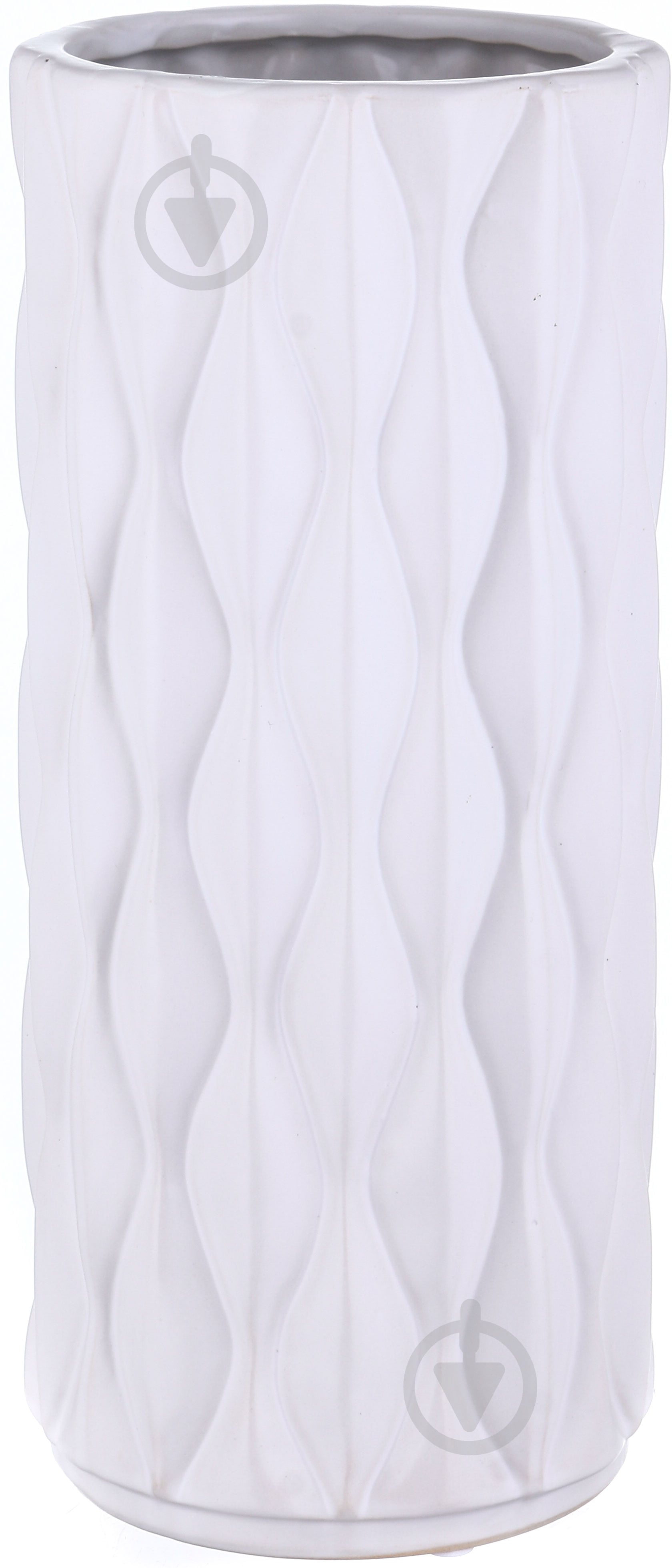 Ваза керамическая Luna Knit 12,5х12,5х29 см 29 см белая - фото 1