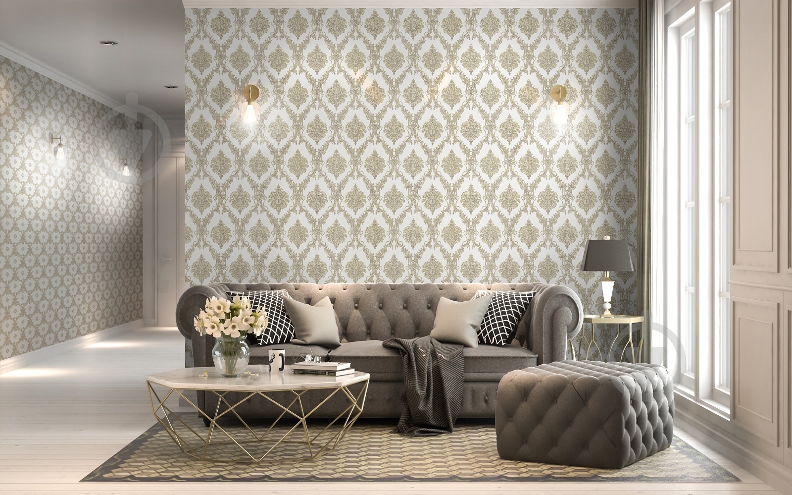 Обои виниловые горячего тиснения Bravo тип 554 81205BR45 1,06x10,05 м - фото 2