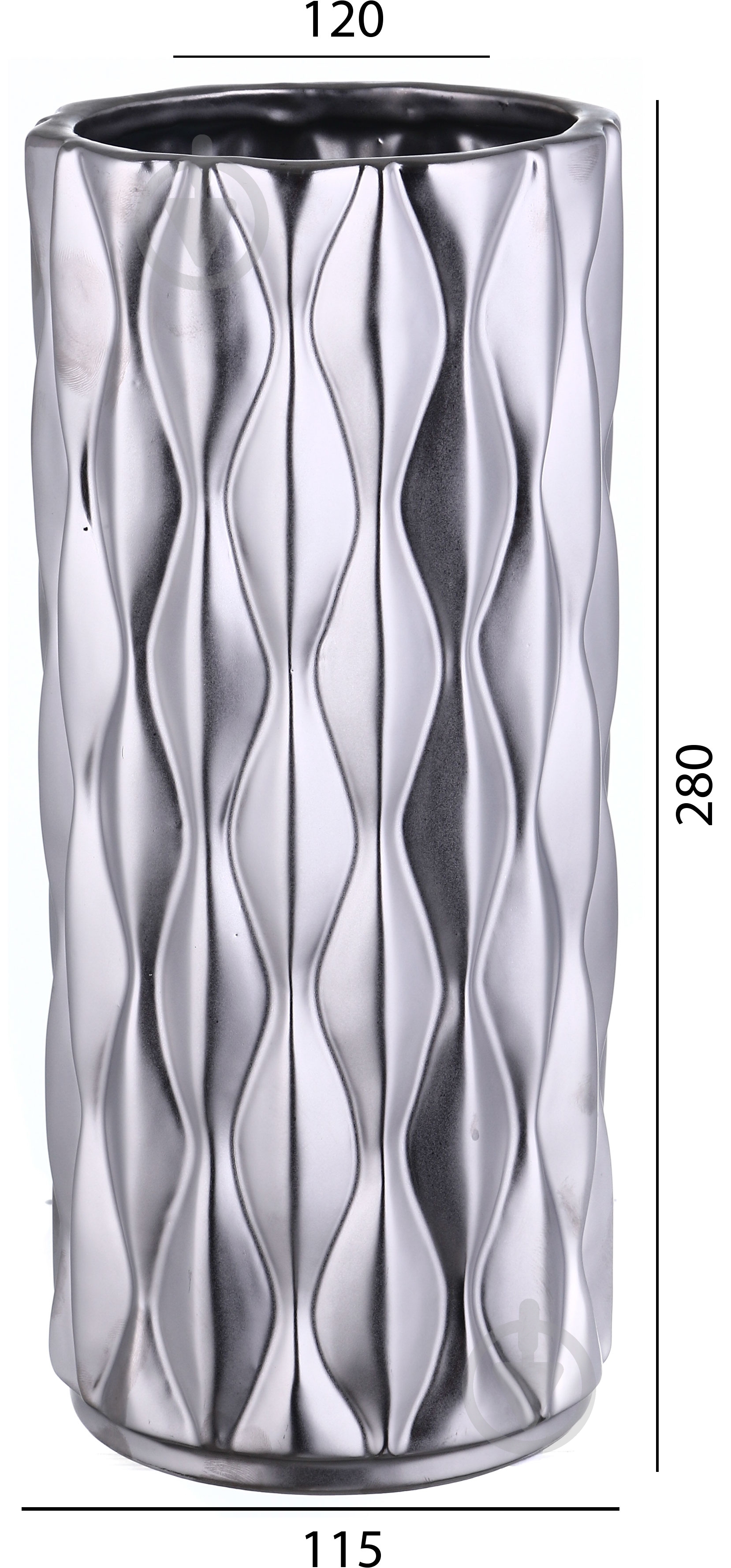 Ваза Luna Knit 12,5х12,5х29 см металлик 29 см - фото 3 Ваза Luna Knit 12,5х12,5х29 см металлик 29 см - фото 3
