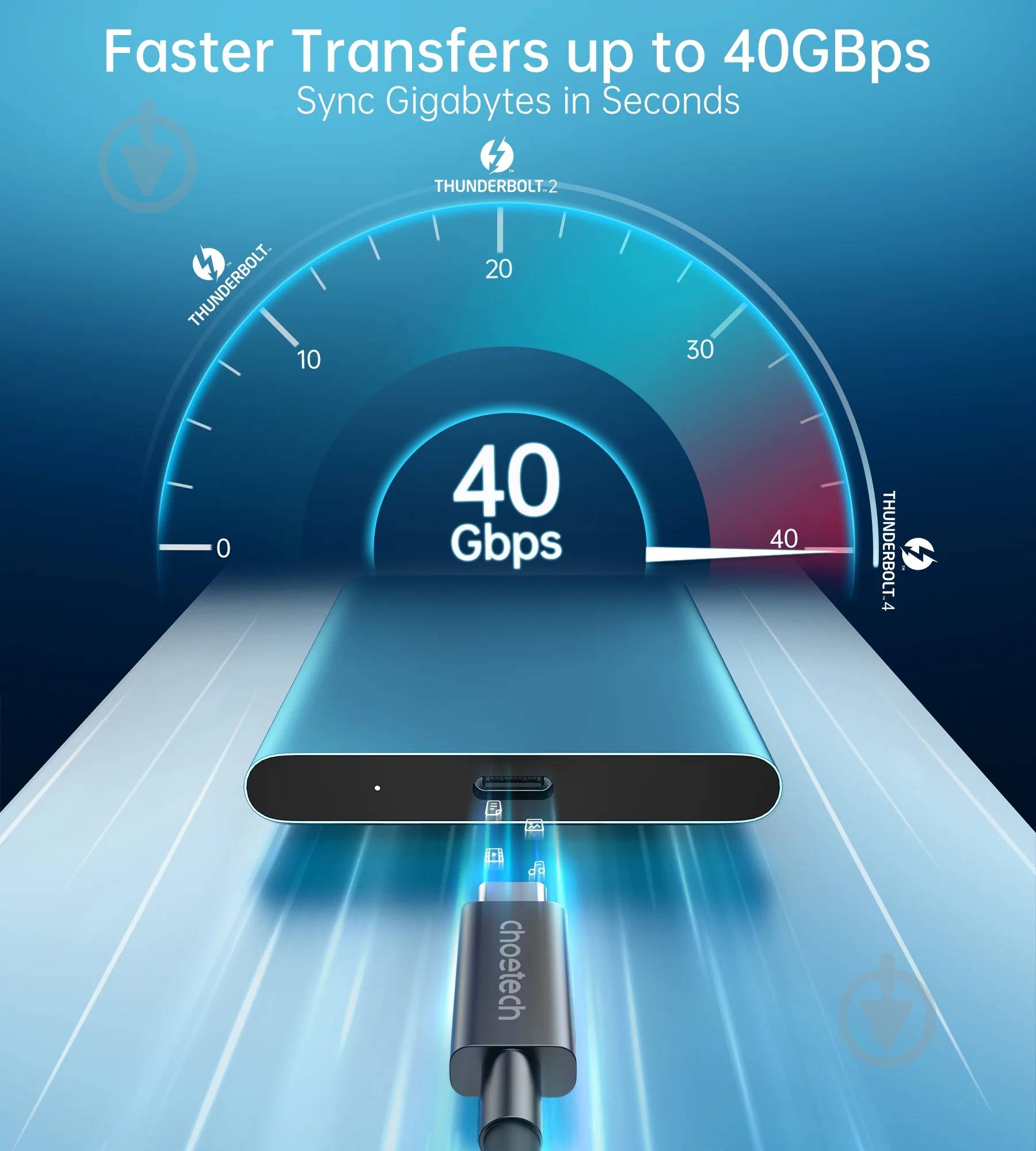 Кабель Choetech 0,8 м чорний (A3010) - фото 3