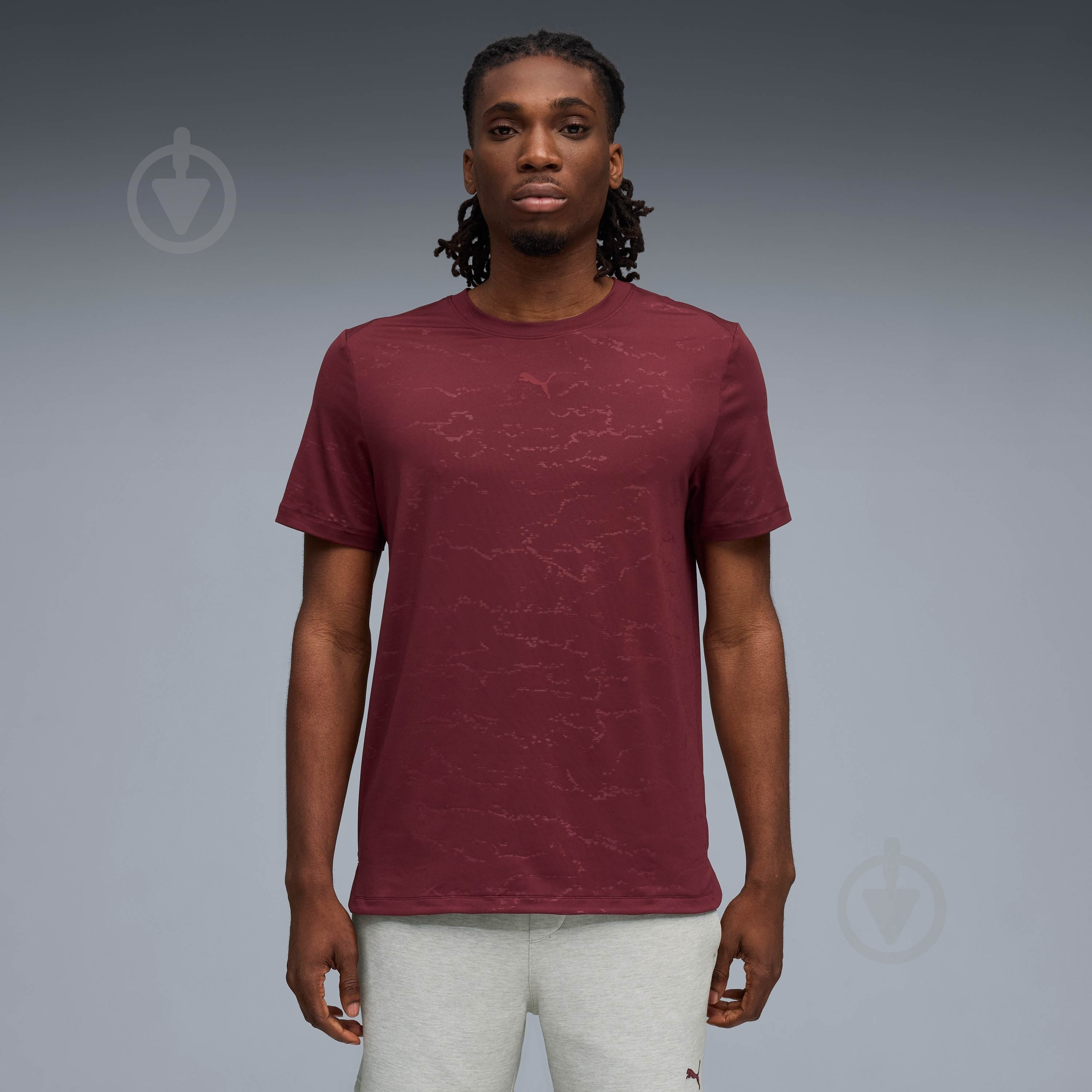 Футболка Puma M CLOUDSPUN EMBOSS TEE 52764696 р.M бордовый - фото 1 Футболка Puma M CLOUDSPUN EMBOSS TEE 52764696 р.M бордовый - фото 1