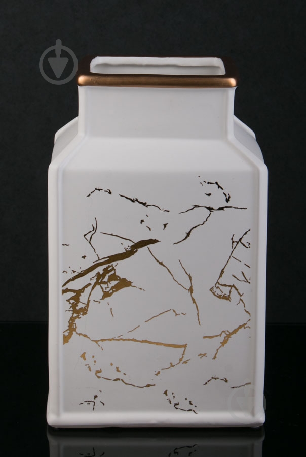 Ваза керамическая Luna Marble 17х27 см 27 см белая - фото 1