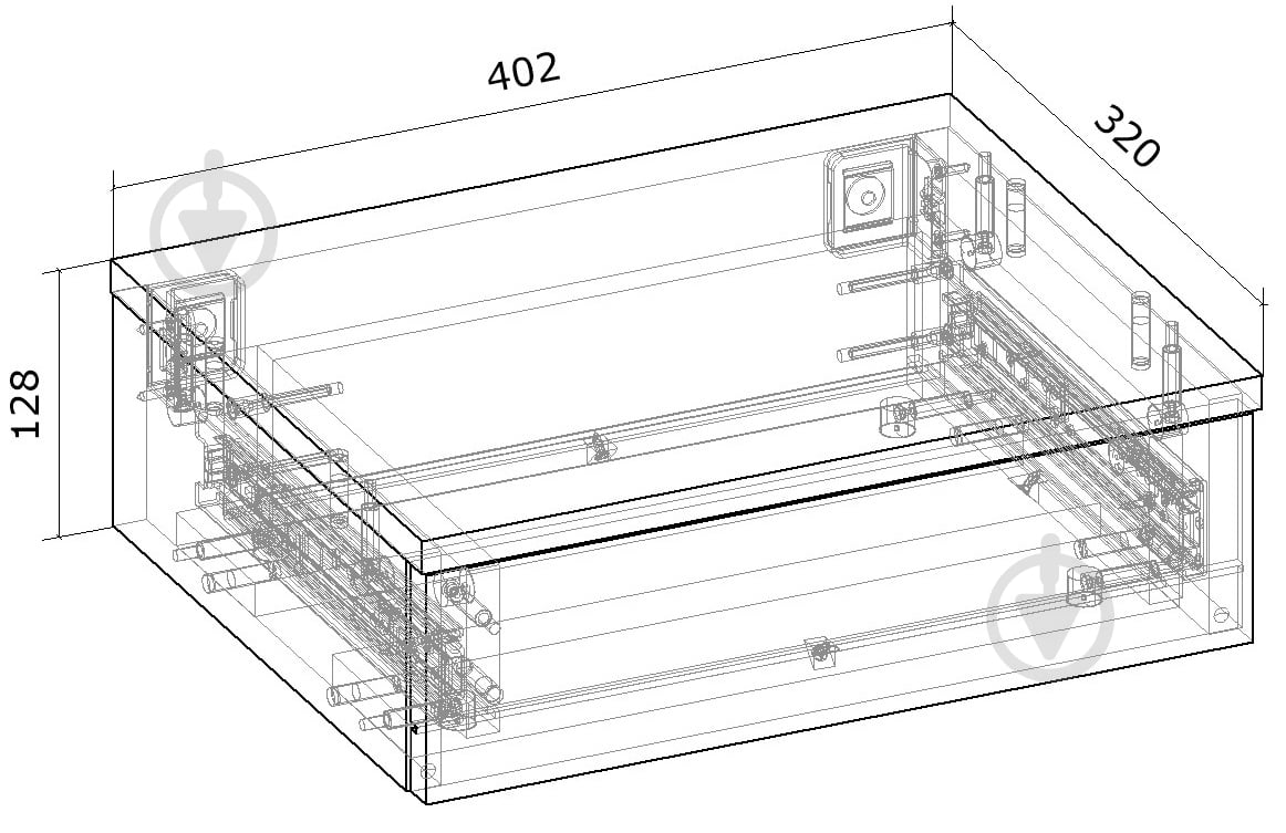Тумба навесная Грейд Торино 402x128x320 мм нимфея альба - фото 3 Тумба навесная Грейд Торино 402x128x320 мм нимфея альба - фото 3