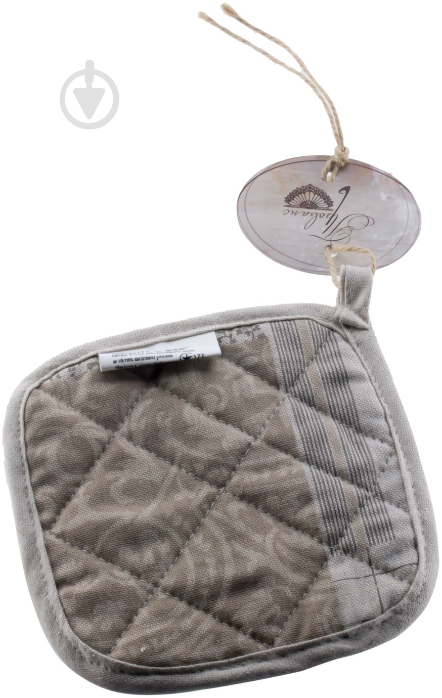 Прихватка Patch work с кружевом 20x20 см бежевый Прованс - фото 2 Прихватка Patch work с кружевом 20x20 см бежевый Прованс - фото 2