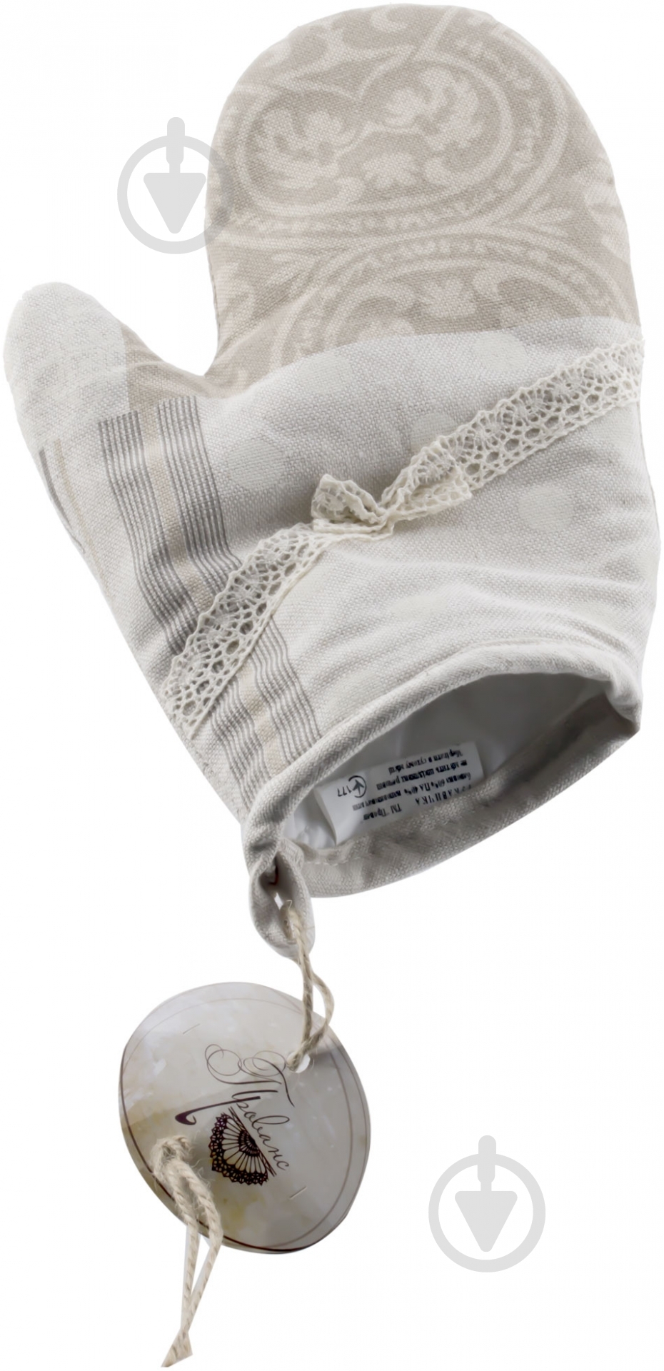 Прихватка-варежка Patch work с кружевом 18x29 см бежевый Прованс - фото 2 Прихватка-варежка Patch work с кружевом 18x29 см бежевый Прованс - фото 2