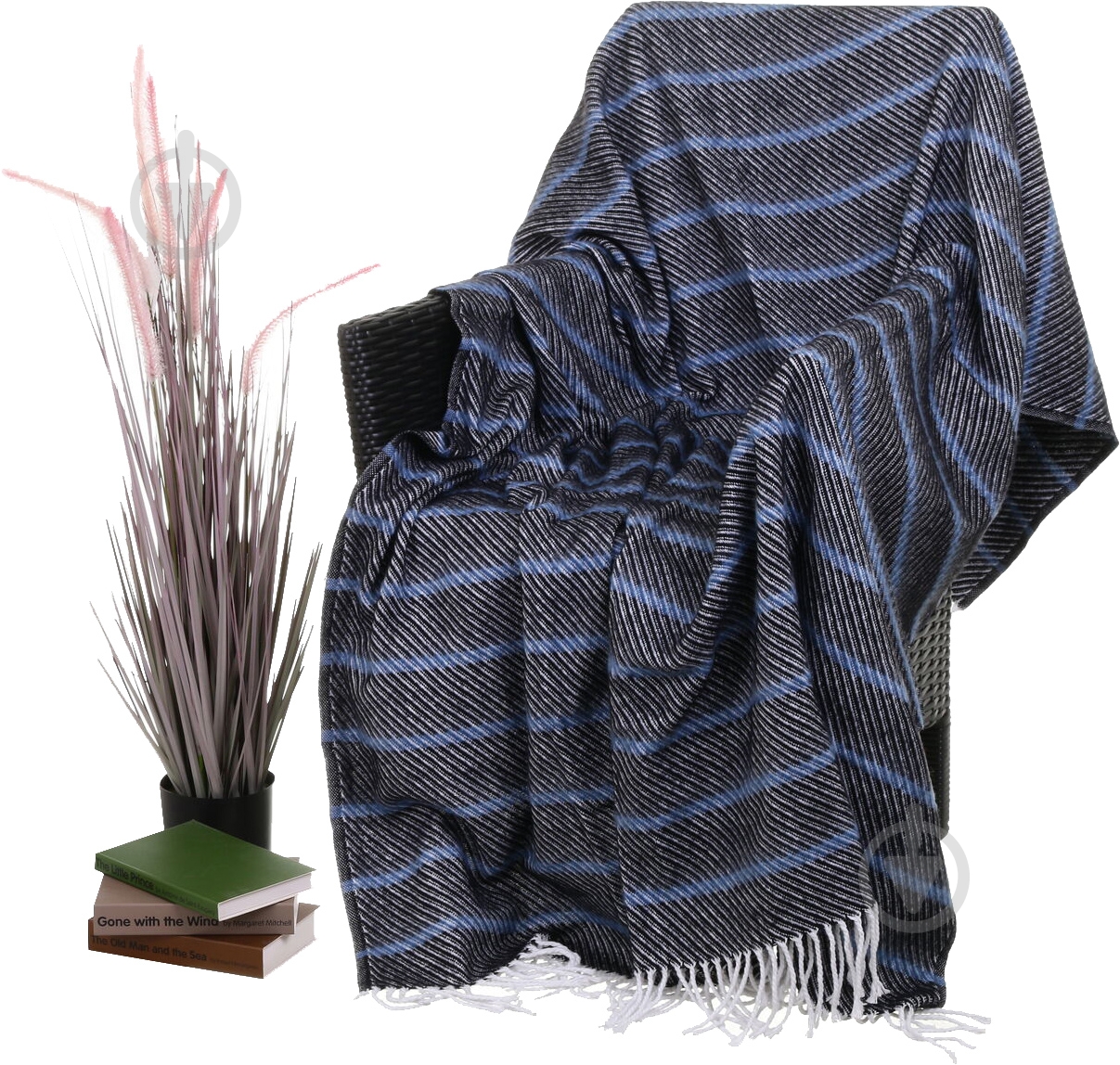 Плед Саккура 140x200 см синий Lanavitta - фото 1