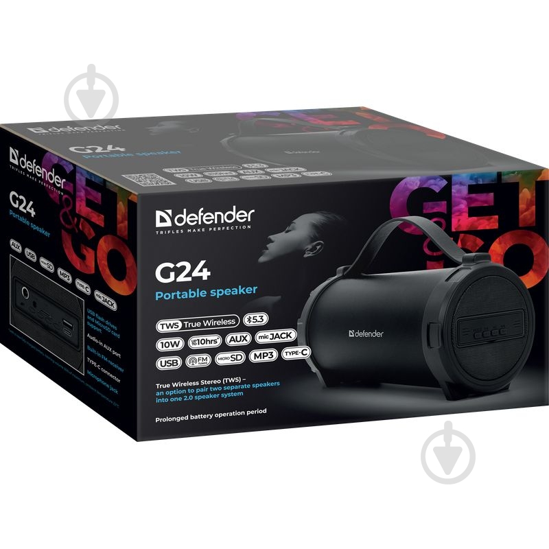 Акустическая система Defender G24 10W 1.0 black (65124) - фото 6 Акустическая система Defender G24 10W 1.0 black (65124) - фото 6