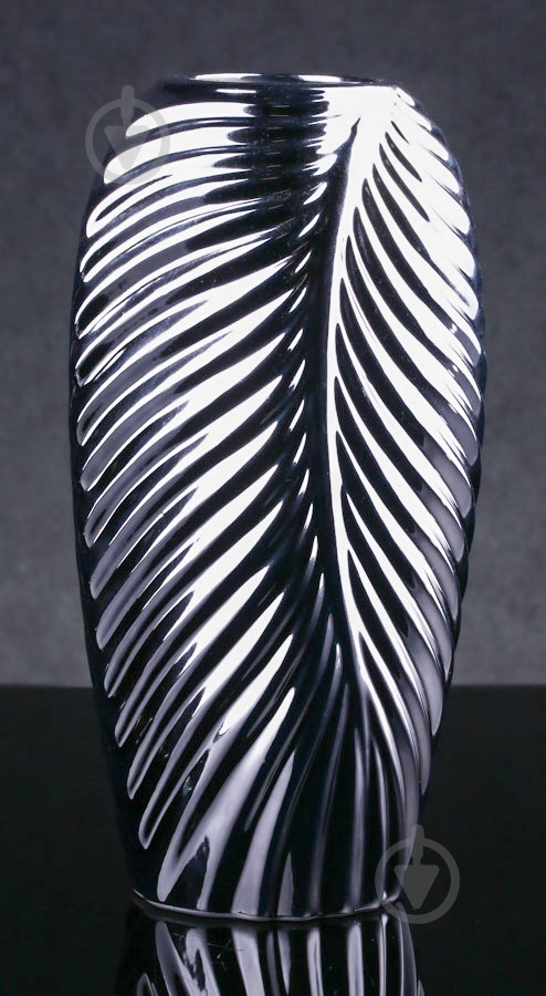 Ваза керамическая Feather 14,3х11,8х25 25 см серебрянная - фото 1