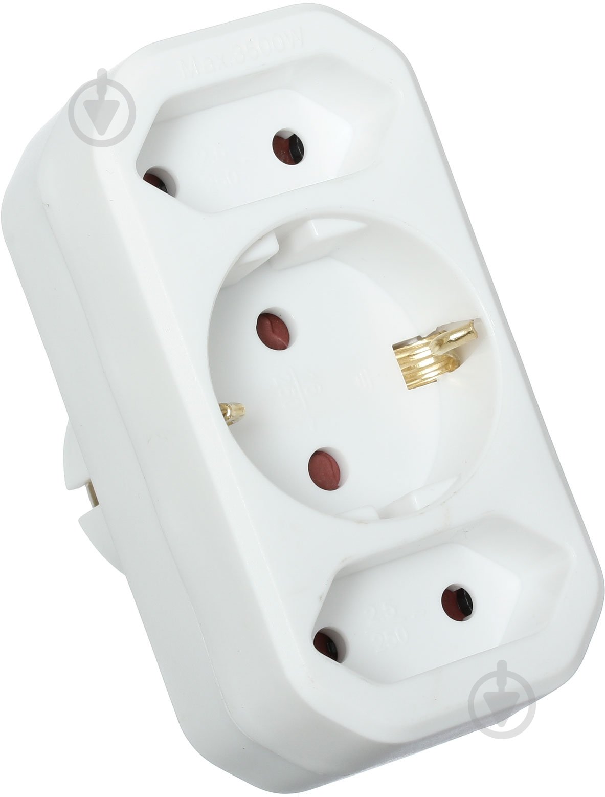 ᐉ Тройник UP! (Underprice) с заземлением 3 гн. белый RM1-01/01-2 • Купить в Киеве, Украине • Лучшая цена в Эпицентр