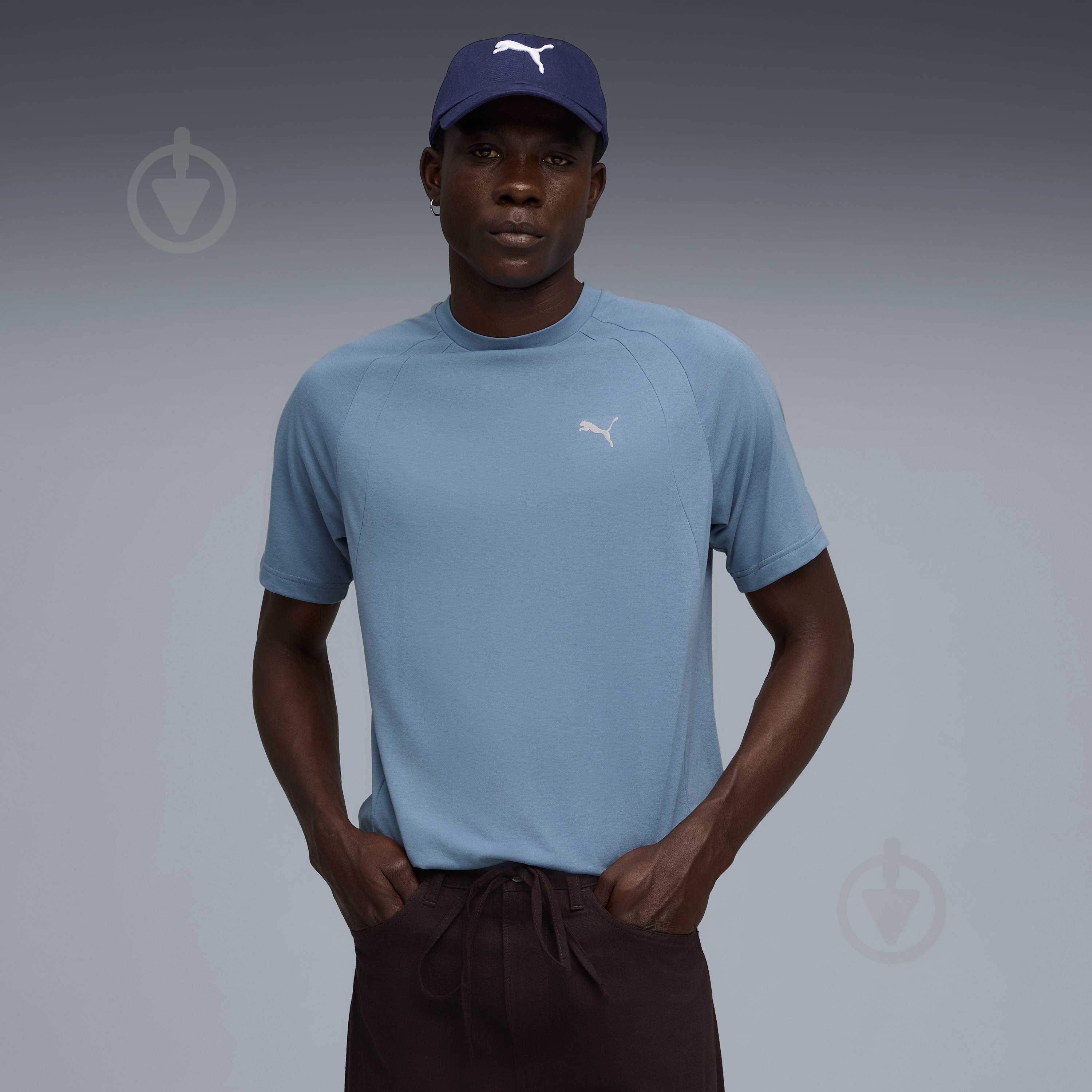 Футболка Puma EVOSTRIPE Tee 68822934 р.M синій - фото 1 Футболка Puma EVOSTRIPE Tee 68822934 р.M синій - фото 1