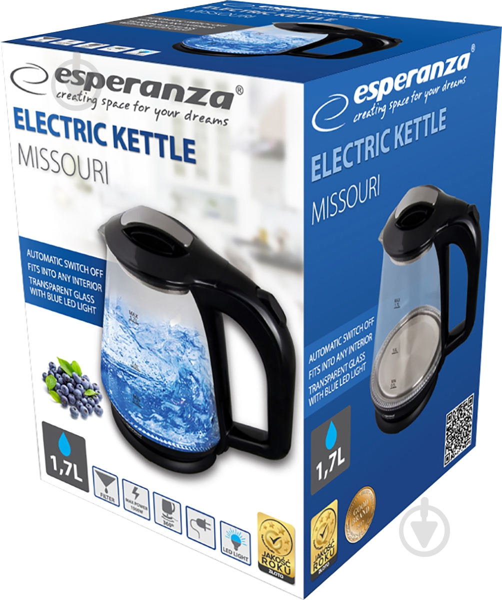 Електрочайник Esperanza EKK024K Kettle - фото 2 Електрочайник Esperanza EKK024K Kettle - фото 2