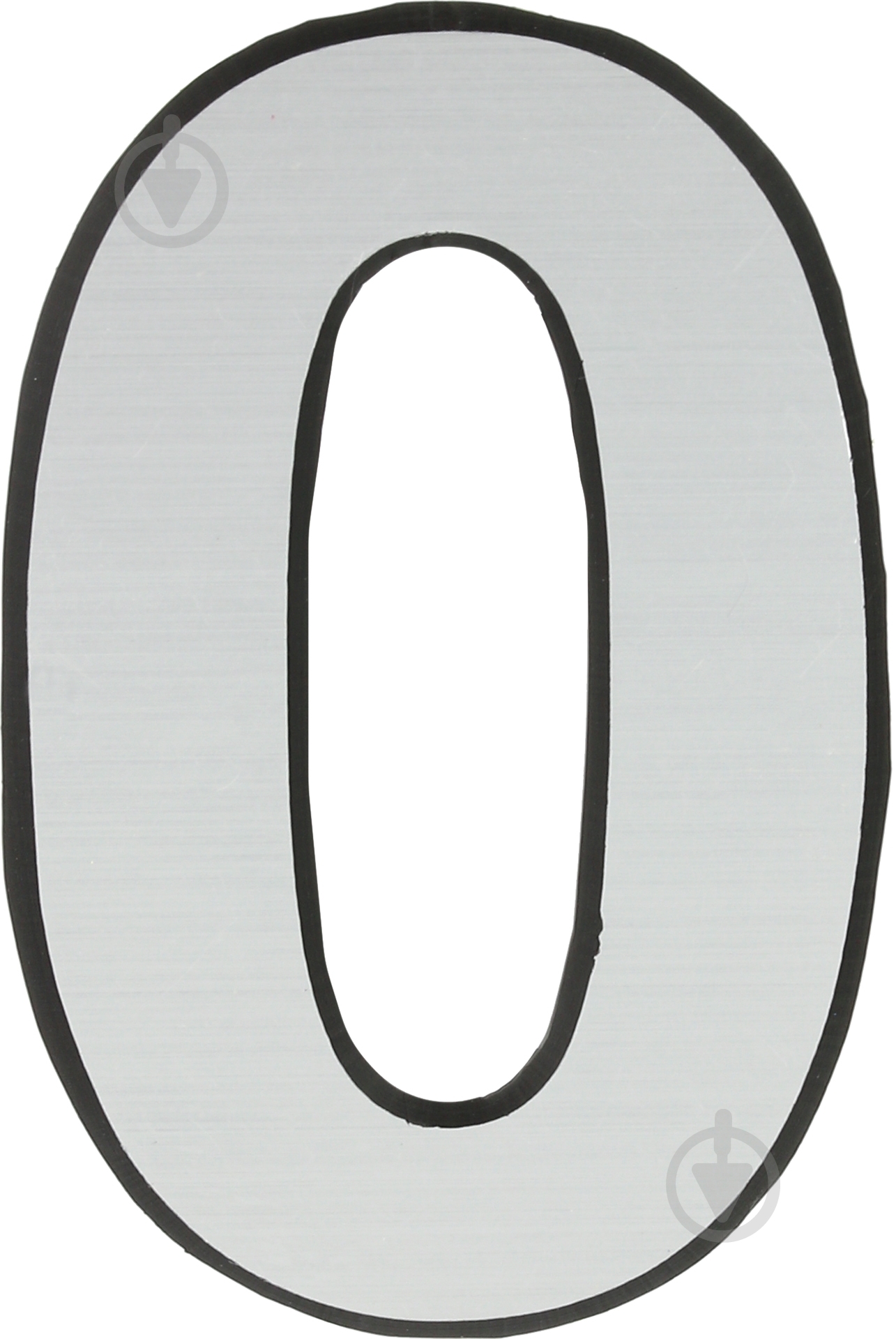 Цифра O пластик серебряный 50 мм - фото 1