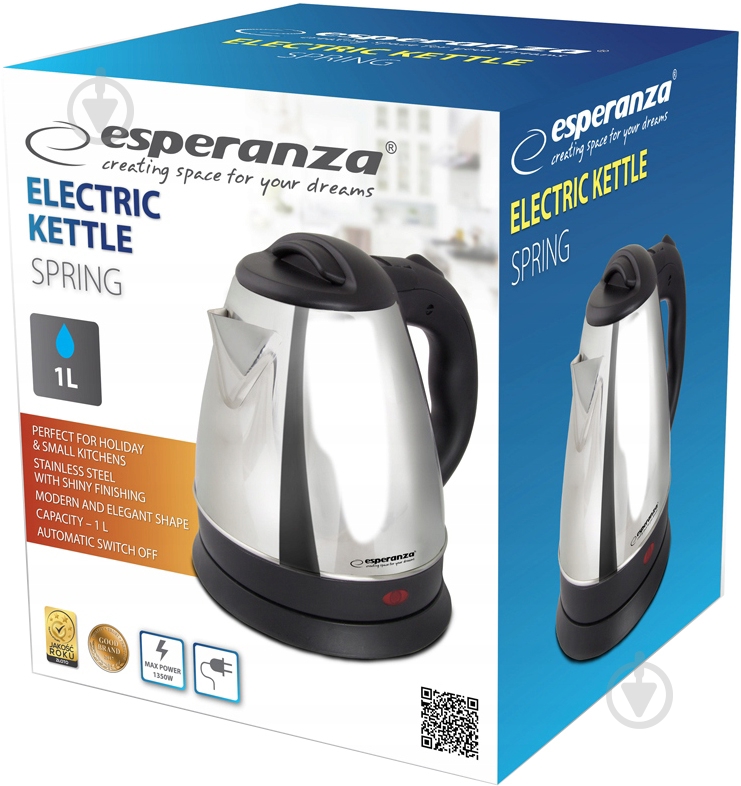 Електрочайник Esperanza EKK016S Kettle - фото 3 Електрочайник Esperanza EKK016S Kettle - фото 3