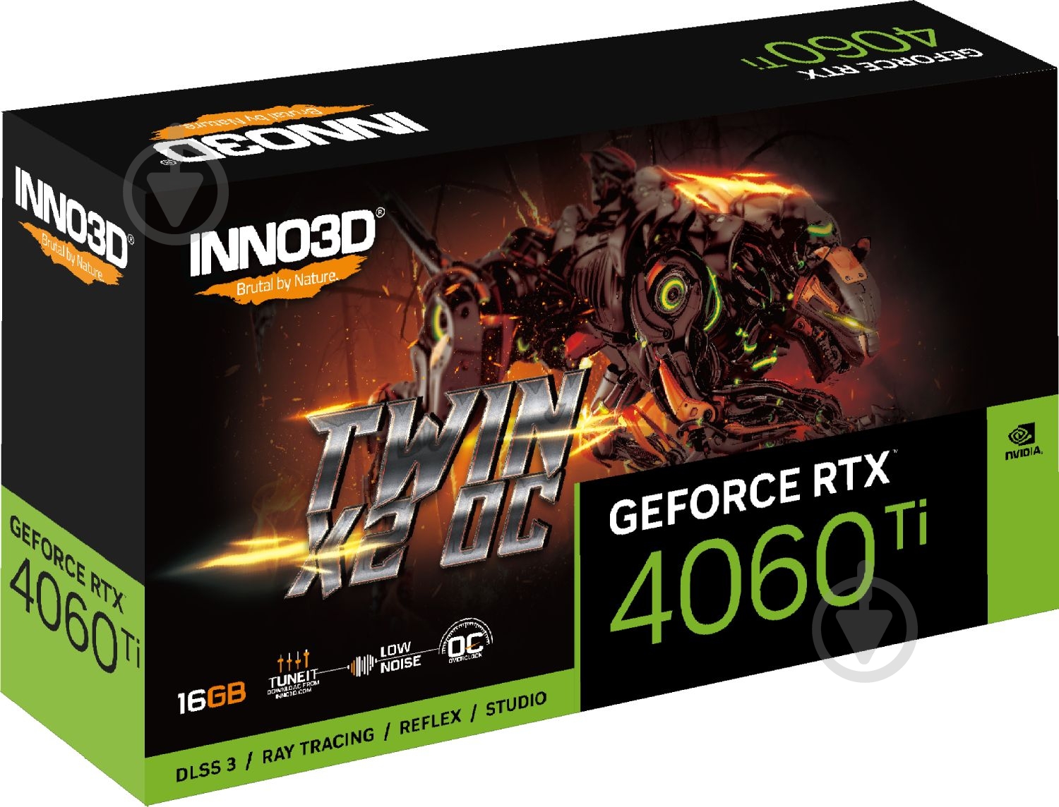 Відеокарта Inno3D GeForce RTX 4060 Ti 16GB GDDR6 128bit (N406T2-16D6X-178055N) - фото 2 Відеокарта Inno3D GeForce RTX 4060 Ti 16GB GDDR6 128bit (N406T2-16D6X-178055N) - фото 2