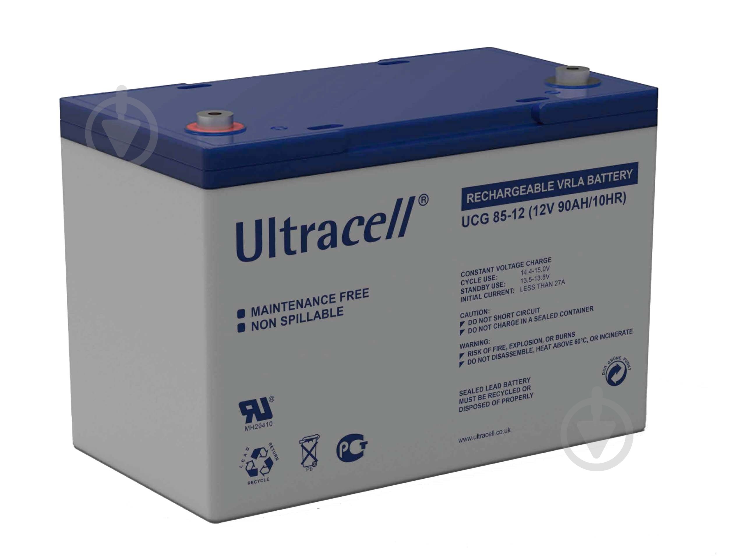 Батарея акумуляторна Ultracell GEL UCG85-12 12В 85А-год - фото 1