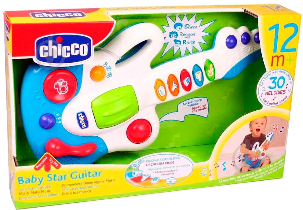Игрушка музыкальная Chicco Гитара 60068.00 - фото 2 Игрушка музыкальная Chicco Гитара 60068.00 - фото 2