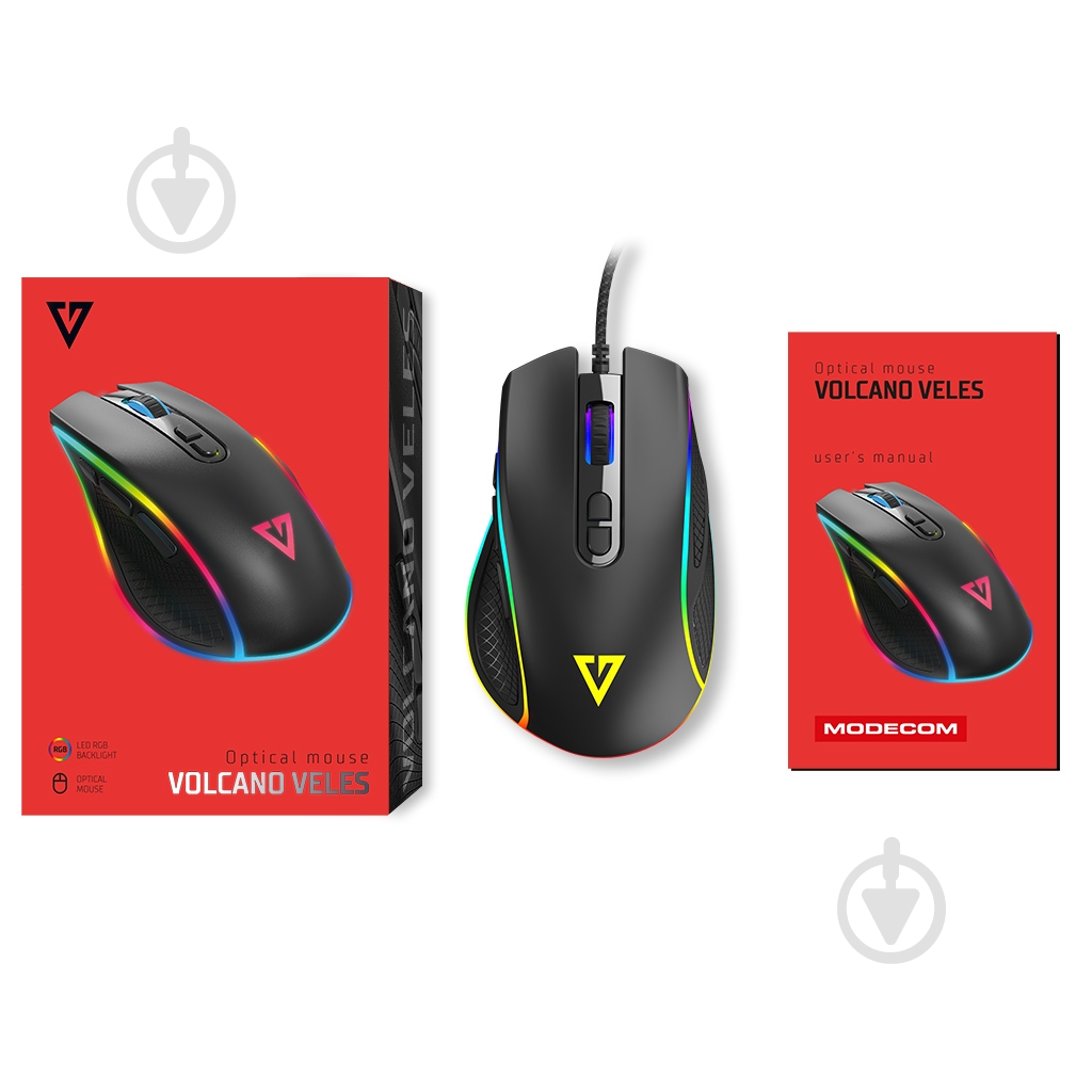 Мышь Modecom Veles Volcano black (M-MC-VELES-100) - фото 9