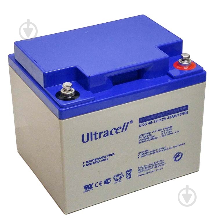 Батарея акумуляторна Ultracell GEL UCG45-12 12В 45А-год - фото 3