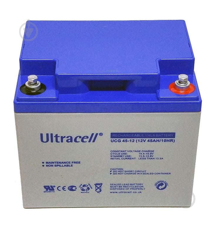 Батарея акумуляторна Ultracell GEL UCG45-12 12В 45А-год - фото 1