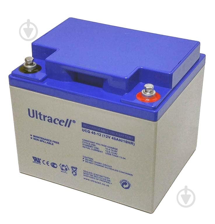 Батарея акумуляторна Ultracell GEL UCG45-12 12В 45А-год - фото 2