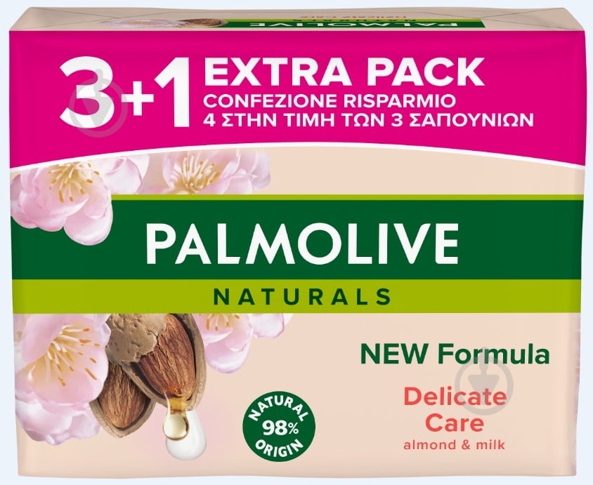 Набор Palmolive Натюрель Миндаль и Молочко увлажняющее 90 г - фото 1