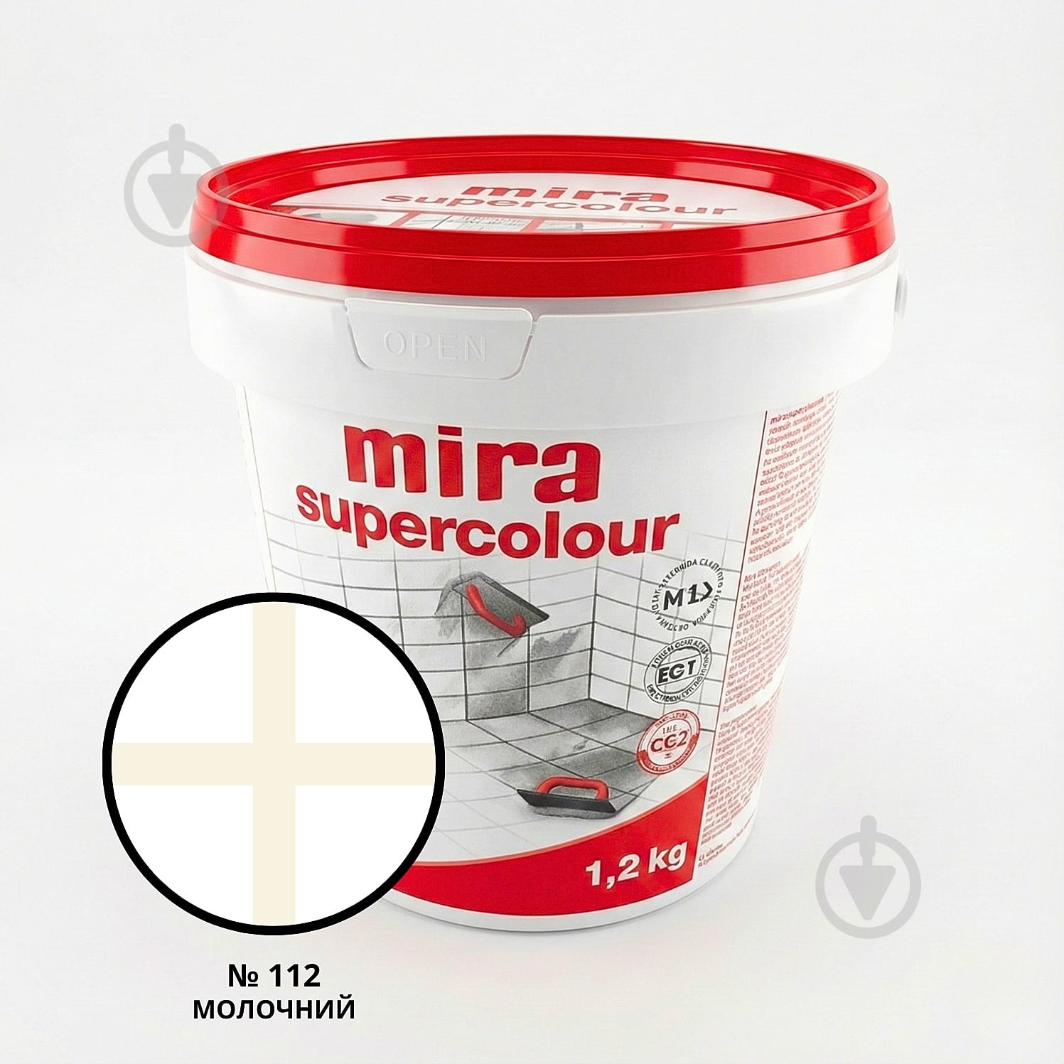 Затирка для плитки Mira Supercolour 112 1.2 кг молочный - фото 1