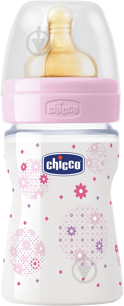 Бутылка Chicco Well-Being пластиковая 150 мл для девочек - фото 1