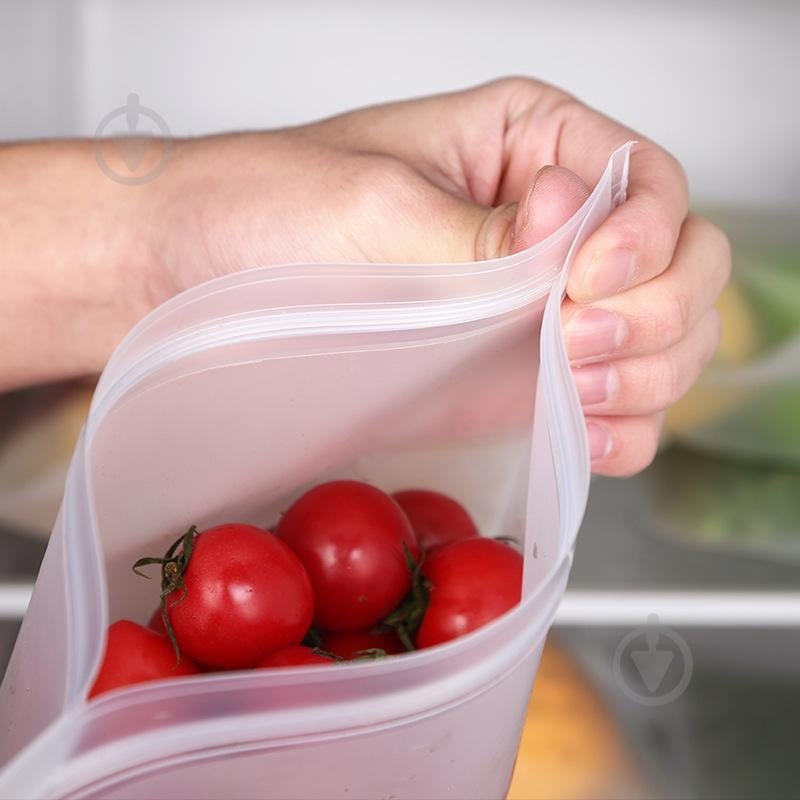 Набір силіконових пакетів Smart Kitchen by Flamberg Cuisine на zip-застібці 4 шт. 21,5х12,5 см - фото 2