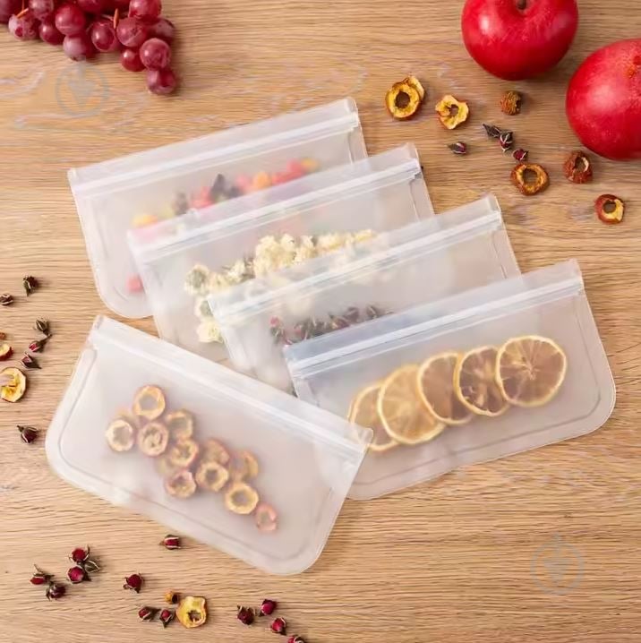 Набір силіконових пакетів Smart Kitchen by Flamberg Cuisine на zip-застібці 4 шт. 21,5х12,5 см - фото 3