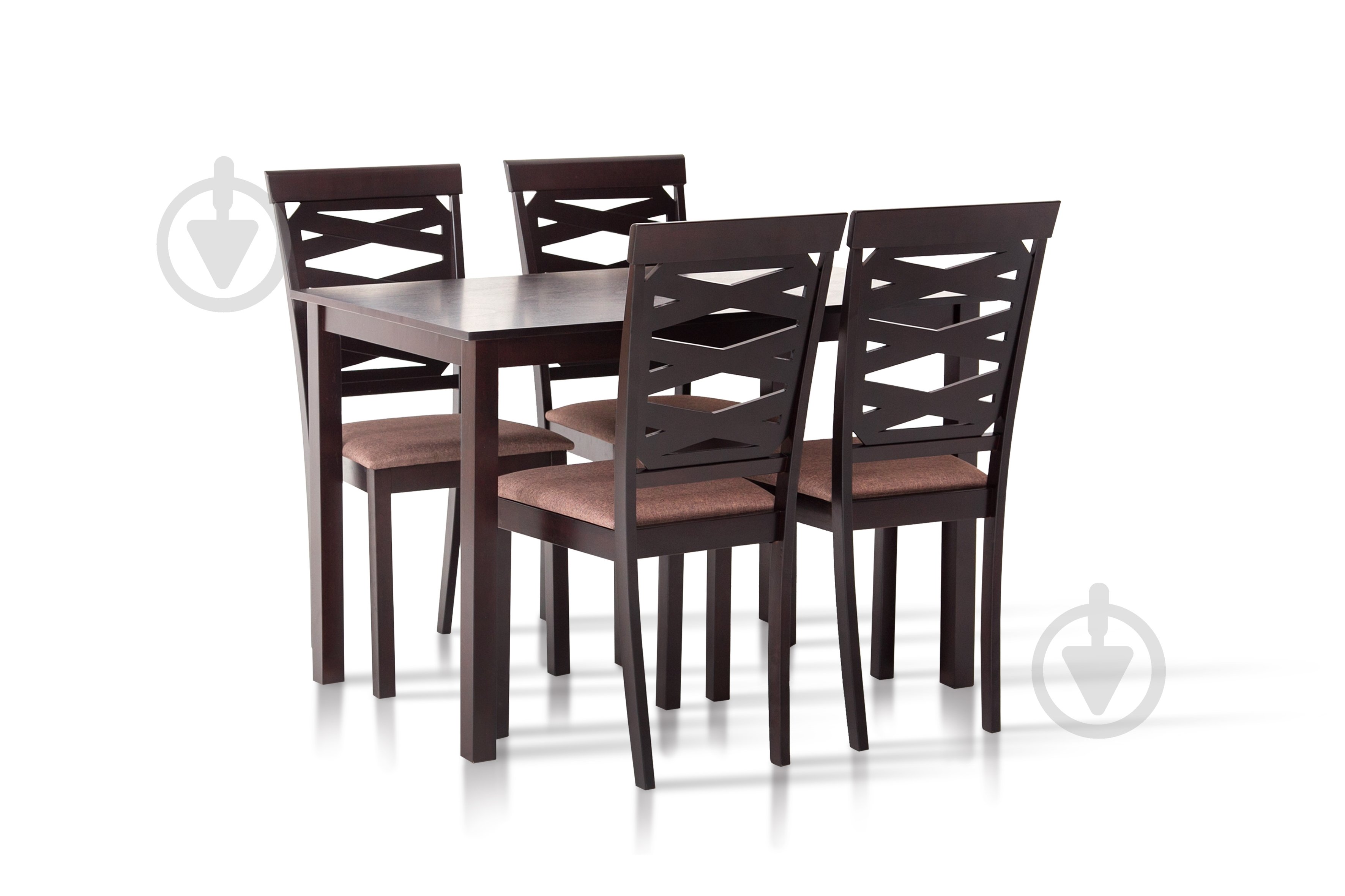 Комплект стол и стул Мікс Меблі Бродвей (1+4) Венге-шоколад 1100x700x740мм шоколад/венге - фото 2 Комплект стол и стул Мікс Меблі Бродвей (1+4) Венге-шоколад 1100x700x740мм шоколад/венге - фото 2