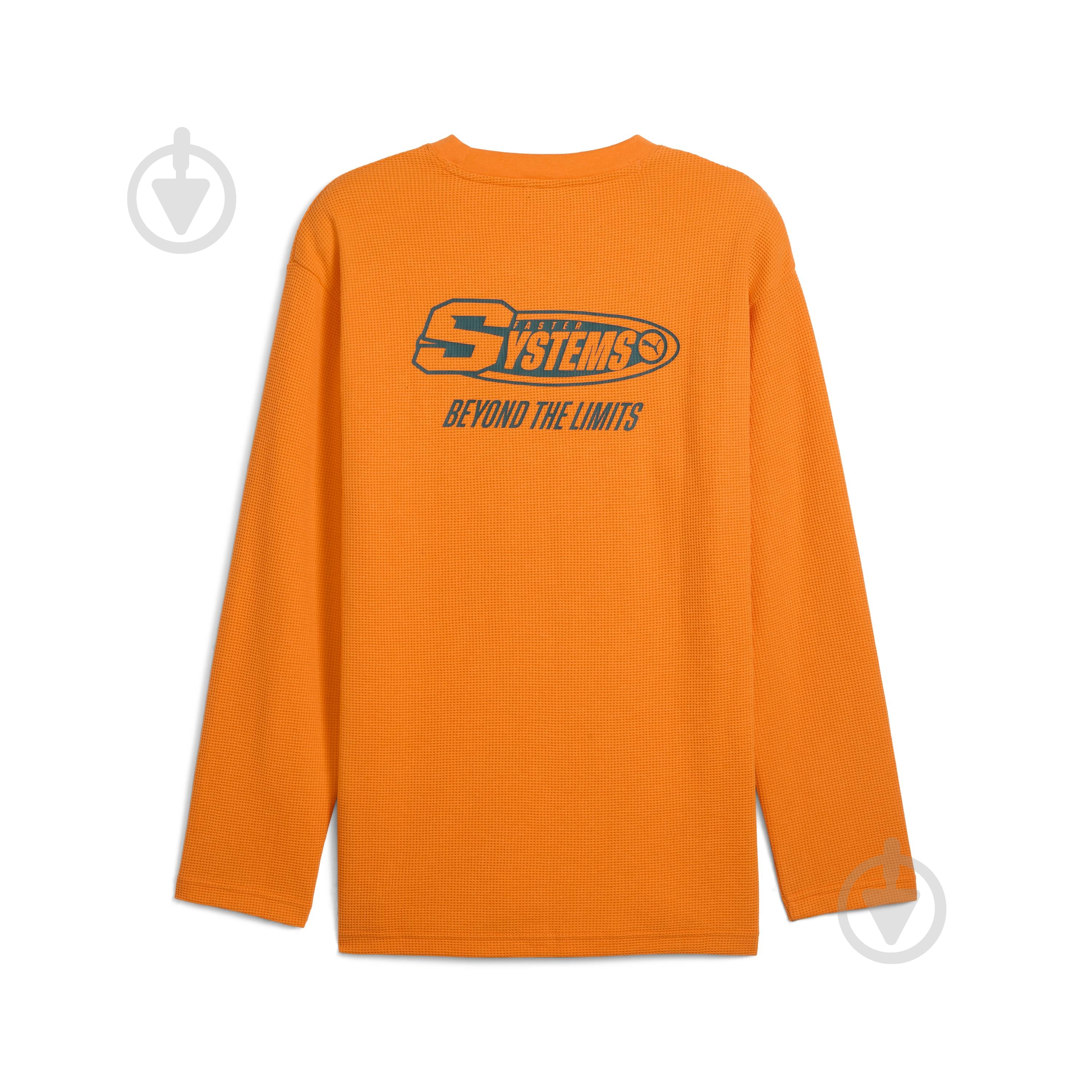 Футболка Puma FUTURE.PUMA.ARCHIVE Waffle Relaxed Long Sleeve Tee 63207726 р.XL оранжевый - фото 7 Футболка Puma FUTURE.PUMA.ARCHIVE Waffle Relaxed Long Sleeve Tee 63207726 р.XL оранжевый - фото 7