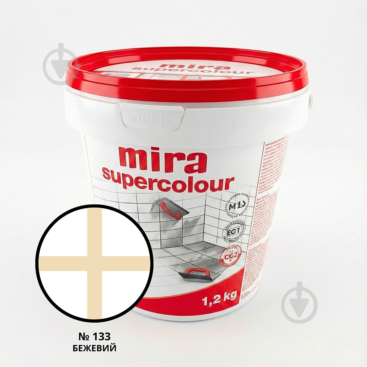 Затірка для плитки Mira Supercolour 133 1.2 кг бежевий - фото 1