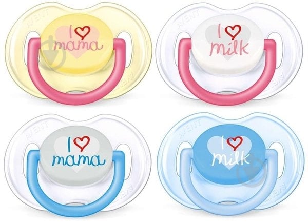 Набір пустушок Philips Avent I Love 0-6 м 2 шт./уп. в асортименті - фото 1