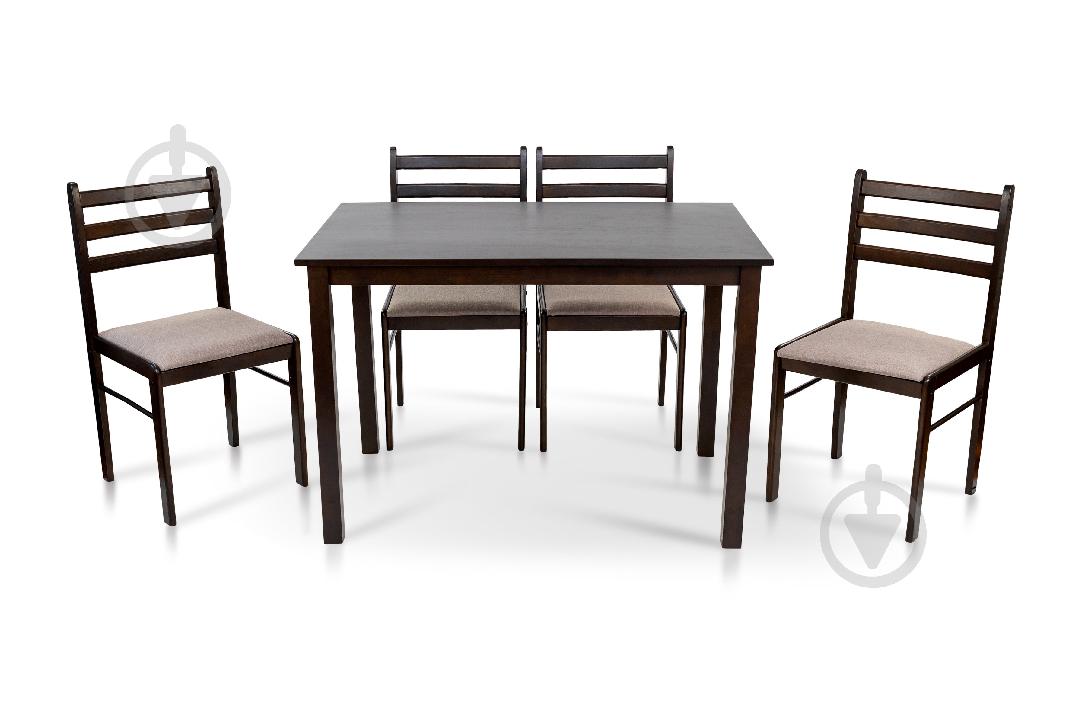 Комплект стіл і стілець Мікс Меблі Джерсі темний горіх 1100x700x740мм горіх темний/горіх темний - фото 2 Комплект стіл і стілець Мікс Меблі Джерсі темний горіх 1100x700x740мм горіх темний/горіх темний - фото 2