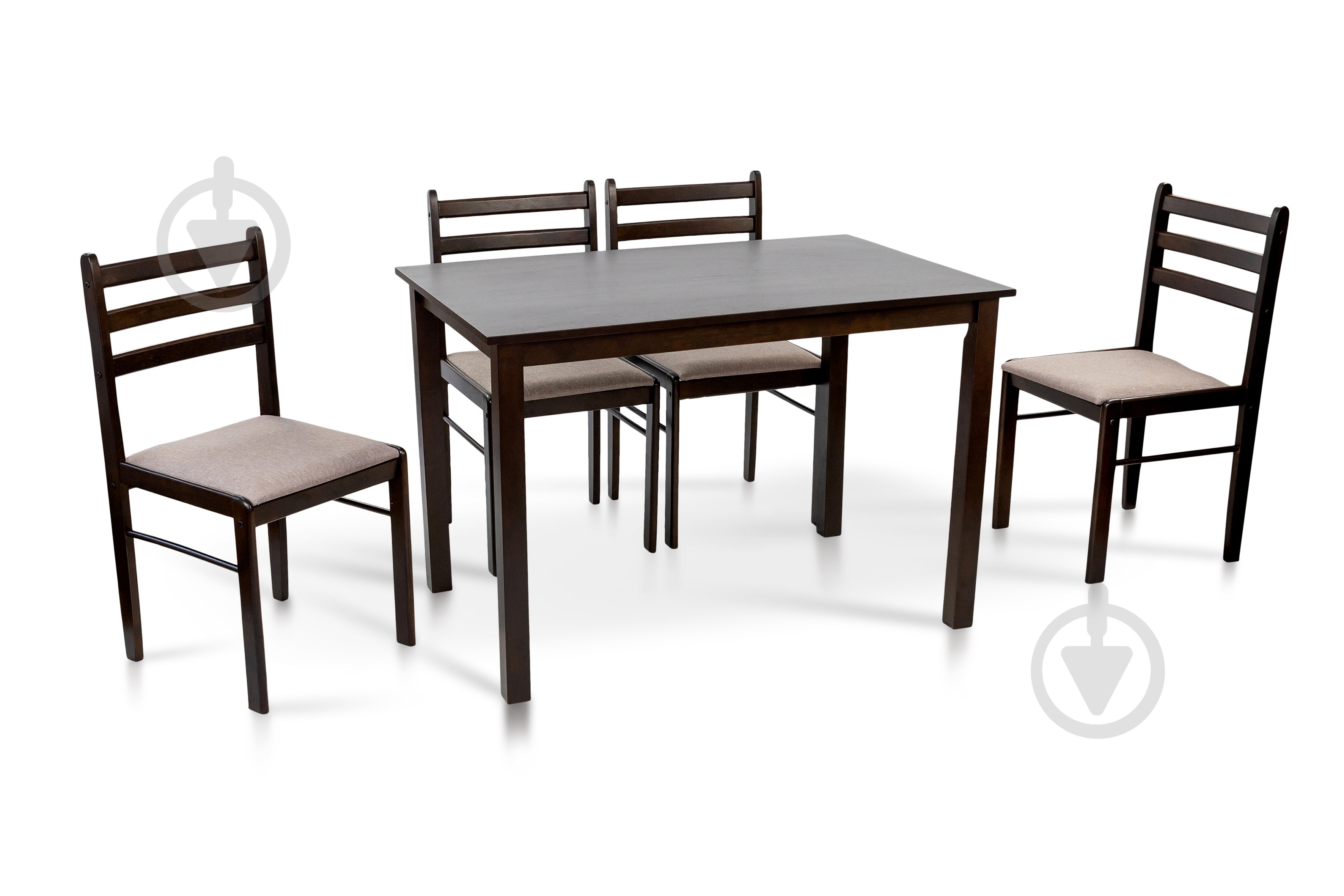 Комплект стіл і стілець Мікс Меблі Джерсі темний горіх 1100x700x740мм горіх темний/горіх темний - фото 3 Комплект стіл і стілець Мікс Меблі Джерсі темний горіх 1100x700x740мм горіх темний/горіх темний - фото 3